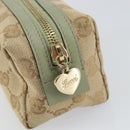 GUCCI GG Canvas Pouch Beige Gold 153228 Auth yk20044V-8