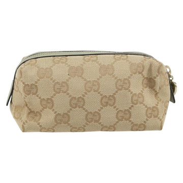 GUCCI GG Canvas Pouch Beige Gold 153228 Auth yk20044V - 0