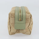 GUCCI GG Canvas Pouch Beige Gold 153228 Auth yk20044V-3