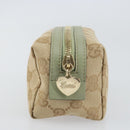GUCCI GG Canvas Pouch Beige Gold 153228 Auth yk20044V-4