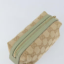 GUCCI GG Canvas Pouch Beige Gold 153228 Auth yk20044V-5