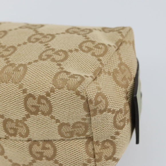 GUCCI GG Canvas Pouch Beige Gold 153228 Auth yk20044V