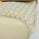 BOTTEGA VENETA INTRECCIATO Hand Bag Leather Beige Gold Auth yk20045-15