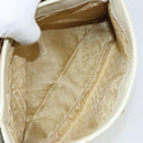 BOTTEGA VENETA INTRECCIATO Hand Bag Leather Beige Gold Auth yk20045-23