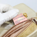 BOTTEGA VENETA INTRECCIATO Hand Bag Leather Beige Gold Auth yk20045-12