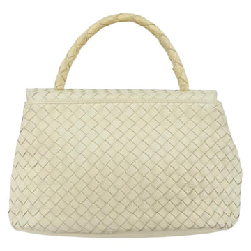BOTTEGA VENETA INTRECCIATO Hand Bag Leather Beige Gold Auth yk20045 - 0