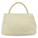 BOTTEGA VENETA INTRECCIATO Hand Bag Leather Beige Gold Auth yk20045-2