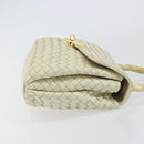 BOTTEGA VENETA INTRECCIATO Hand Bag Leather Beige Gold Auth yk20045-3