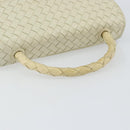 BOTTEGA VENETA INTRECCIATO Hand Bag Leather Beige Gold Auth yk20045-7