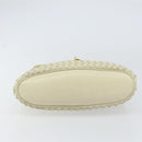 BOTTEGA VENETA INTRECCIATO Hand Bag Leather Beige Gold Auth yk20045-5