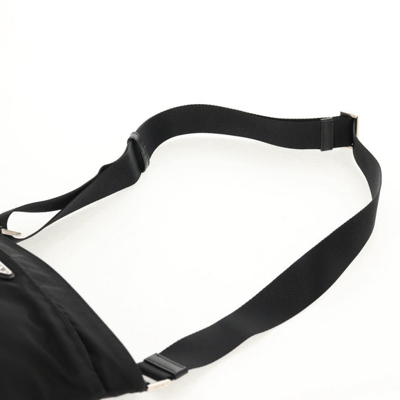 PRADA Shoulder Bag Nylon Black Silver Auth yk20046V