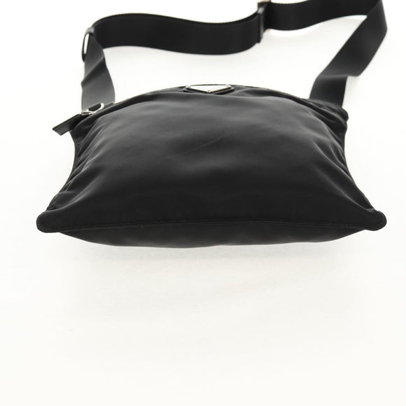 PRADA Shoulder Bag Nylon Black Silver Auth yk20046V