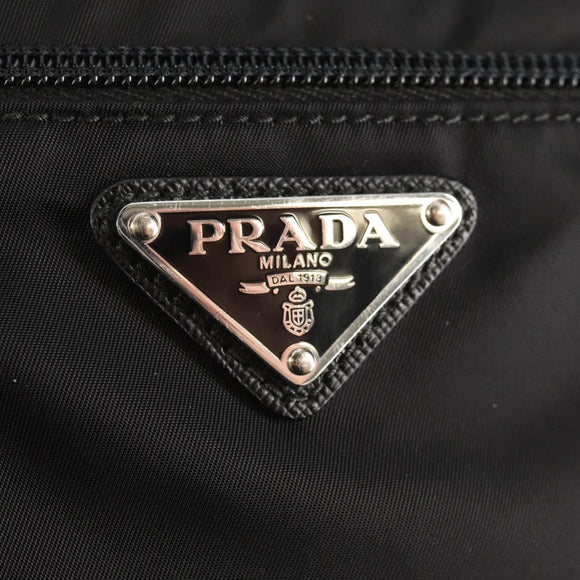 PRADA Shoulder Bag Nylon Black Silver Auth yk20046V
