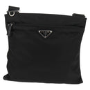 PRADA Shoulder Bag Nylon Black Silver Auth yk20046V-2