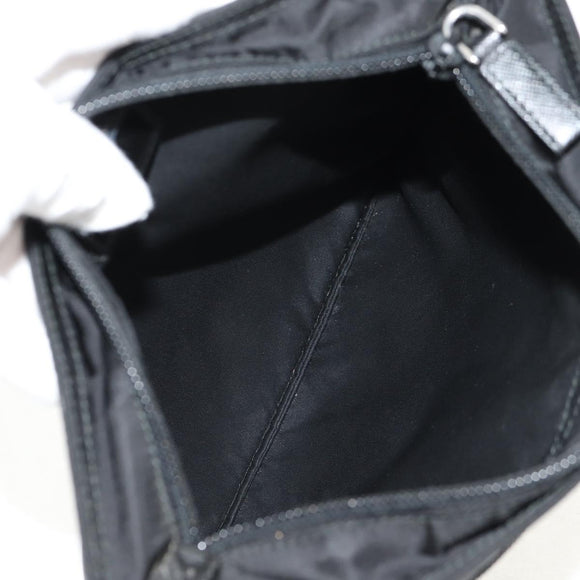 PRADA Shoulder Bag Nylon Black Silver Auth yk20046V
