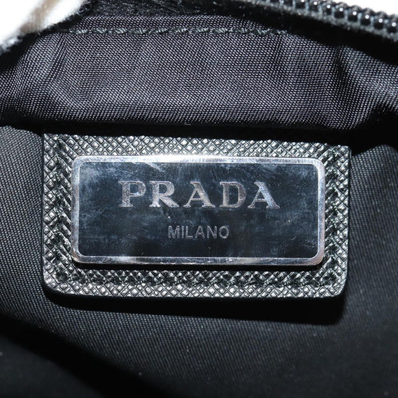 PRADA Shoulder Bag Nylon Black Silver Auth yk20046V