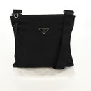 PRADA Shoulder Bag Nylon Black Silver Auth yk20046V-26