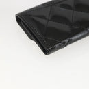CHANEL Matelasse Key Case Enamel Black CC Auth yk20047V-11