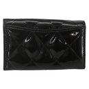 CHANEL Matelasse Key Case Enamel Black CC Auth yk20047V-3