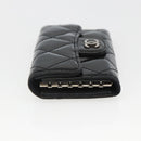 CHANEL Matelasse Key Case Enamel Black CC Auth yk20047V-4