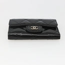 CHANEL Matelasse Key Case Enamel Black CC Auth yk20047V-7