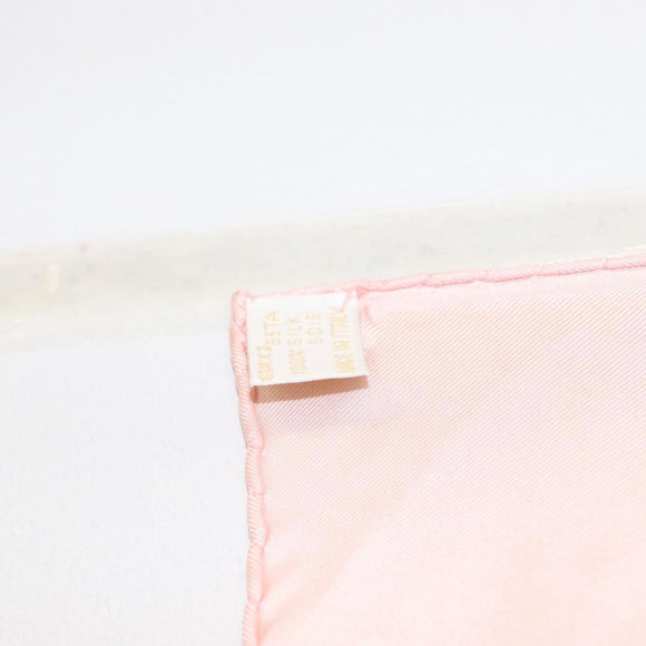 GUCCI Flora Scarf Silk Pink Auth yk20048