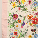GUCCI Flora Scarf Silk Pink Auth yk20048-5