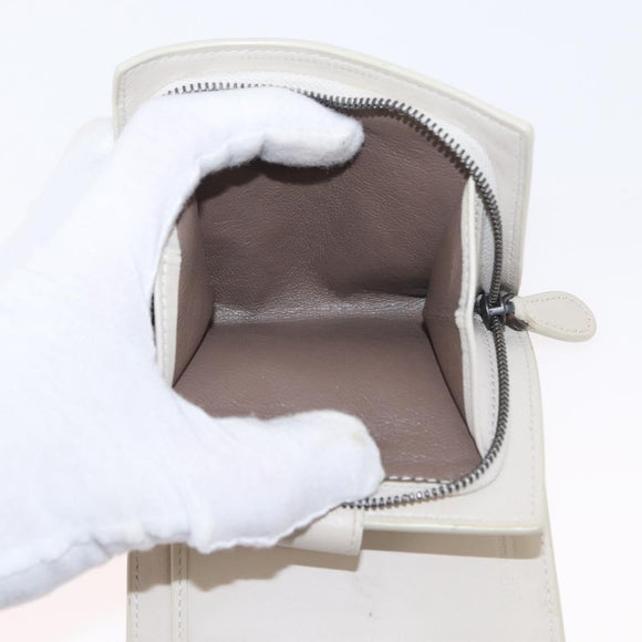 BOTTEGAVENETA INTRECCIATO Card Case Leather 2 Set White Auth yk20050