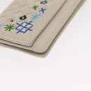 BOTTEGAVENETA INTRECCIATO Card Case Leather 2 Set White Auth yk20050-16