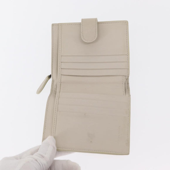 BOTTEGAVENETA INTRECCIATO Card Case Leather 2 Set White Auth yk20050
