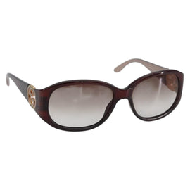 GUCCI Interlocking Sunglasses Plastic Red Auth yk20051