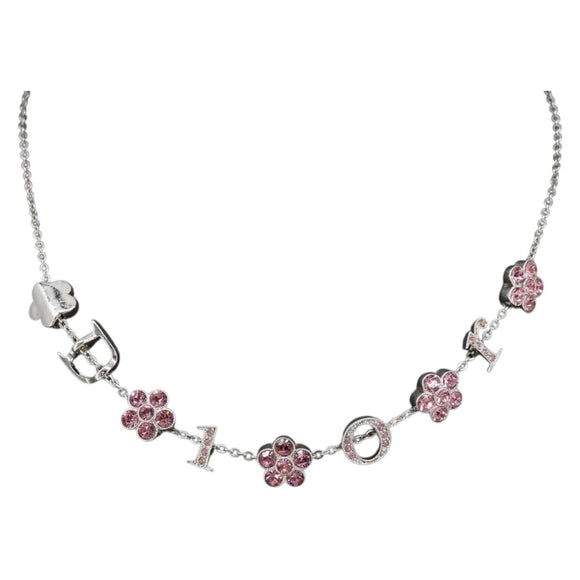 Christian Dior Necklace metal Silver Auth yk20052V
