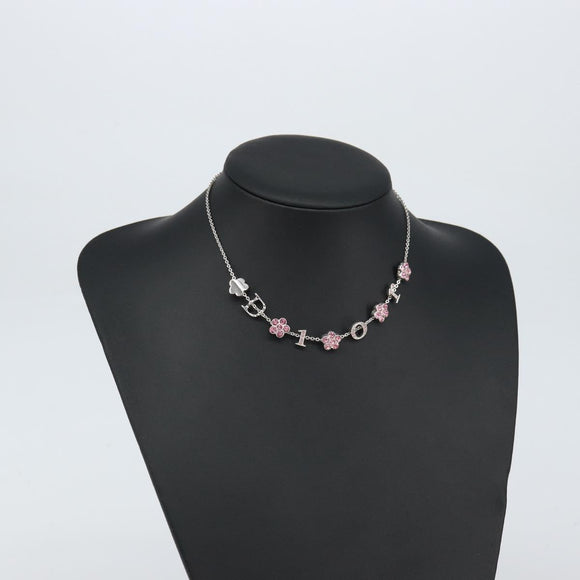 Christian Dior Necklace metal Silver Auth yk20052V