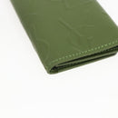 SAINT LAURENT Cassandra Key Case Leather Green Gold Auth yk20053-16