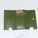 SAINT LAURENT Cassandra Key Case Leather Green Gold Auth yk20053-8