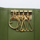 SAINT LAURENT Cassandra Key Case Leather Green Gold Auth yk20053-9