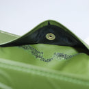 SAINT LAURENT Cassandra Key Case Leather Green Gold Auth yk20053-12