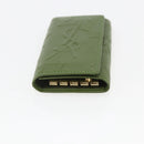 SAINT LAURENT Cassandra Key Case Leather Green Gold Auth yk20053-5