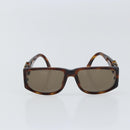 CHANEL COCO Mark Sunglasses plastic Brown CC Auth yk20054-2