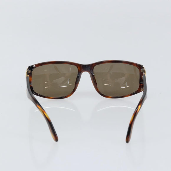 CHANEL COCO Mark Sunglasses plastic Brown CC Auth yk20054