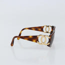 CHANEL COCO Mark Sunglasses plastic Brown CC Auth yk20054-5