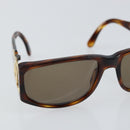 CHANEL COCO Mark Sunglasses plastic Brown CC Auth yk20054-6