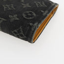 LOUIS VUITTON Denim Portefeuille Amelia Wallet Black M95512 Auth yk20055-15