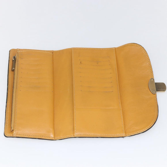 LOUIS VUITTON Denim Portefeuille Amelia Wallet Black M95512 Auth yk20055