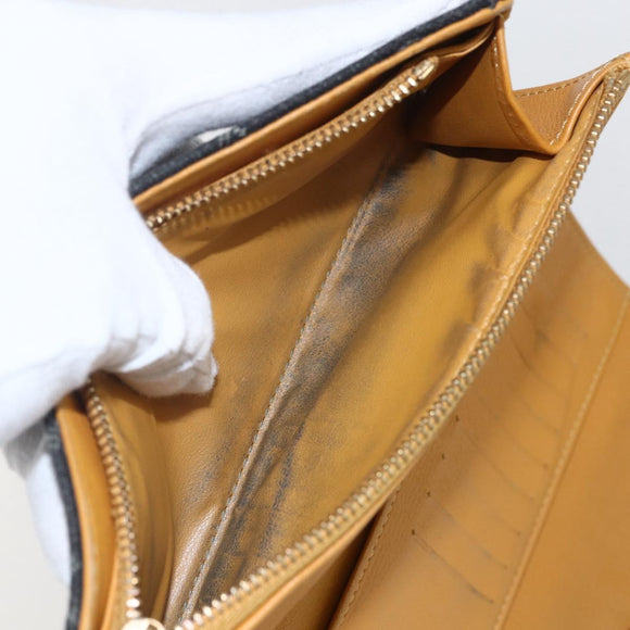 LOUIS VUITTON Denim Portefeuille Amelia Wallet Black M95512 Auth yk20055