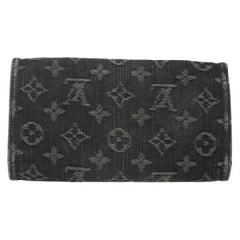 LOUIS VUITTON Denim Portefeuille Amelia Wallet Black M95512 Auth yk20055 - 0