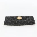LOUIS VUITTON Denim Portefeuille Amelia Wallet Black M95512 Auth yk20055-5