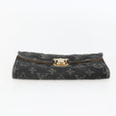 LOUIS VUITTON Denim Portefeuille Amelia Wallet Black M95512 Auth yk20055-6
