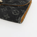 LOUIS VUITTON Denim Portefeuille Amelia Wallet Black M95512 Auth yk20055-7