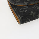 LOUIS VUITTON Denim Portefeuille Amelia Wallet Black M95512 Auth yk20055-14